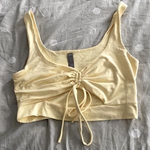Yellow crop top